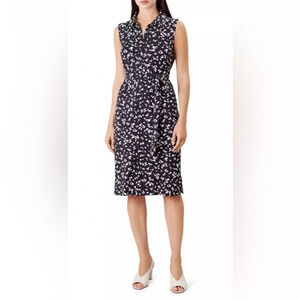 Hobbs London Laurena Botanical Shirt Dress Womens Size‎ 8 (1052)